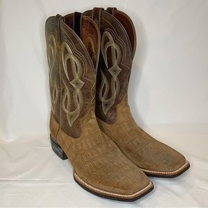 Ariat Quantum Brander Gator Imposed Cowboy Boots Never Worn